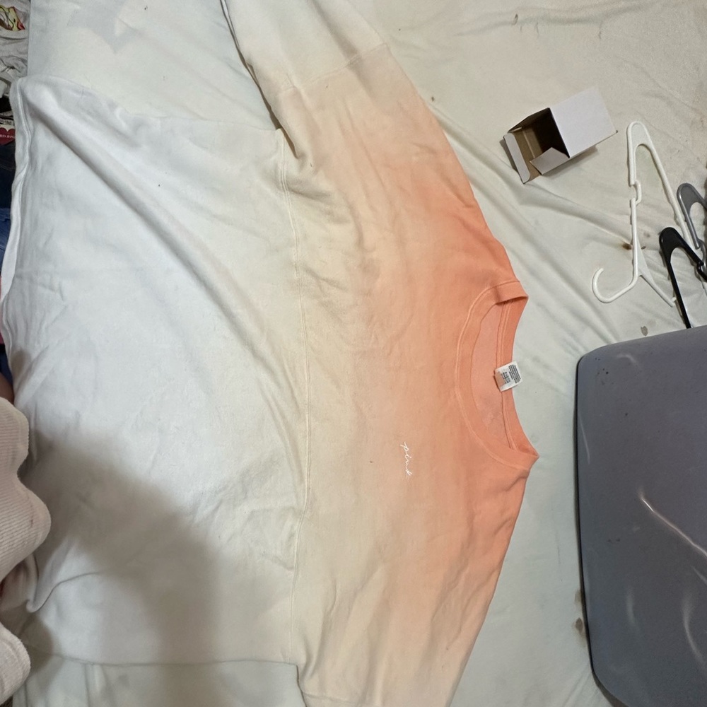 orange and white PINK long sleeve shirt